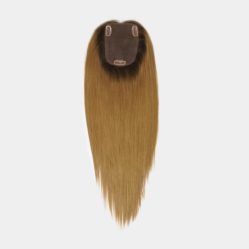 FST9x14 Full Cuticle Remy Hair Topper With Mono Base