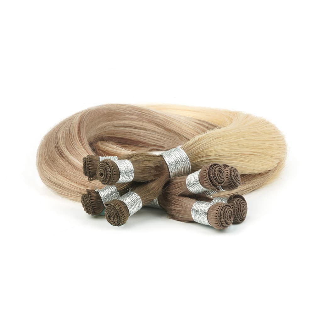 HAND-TIED-WEFT Hair Extensions, 7-Star 100% Prime Remy Hair