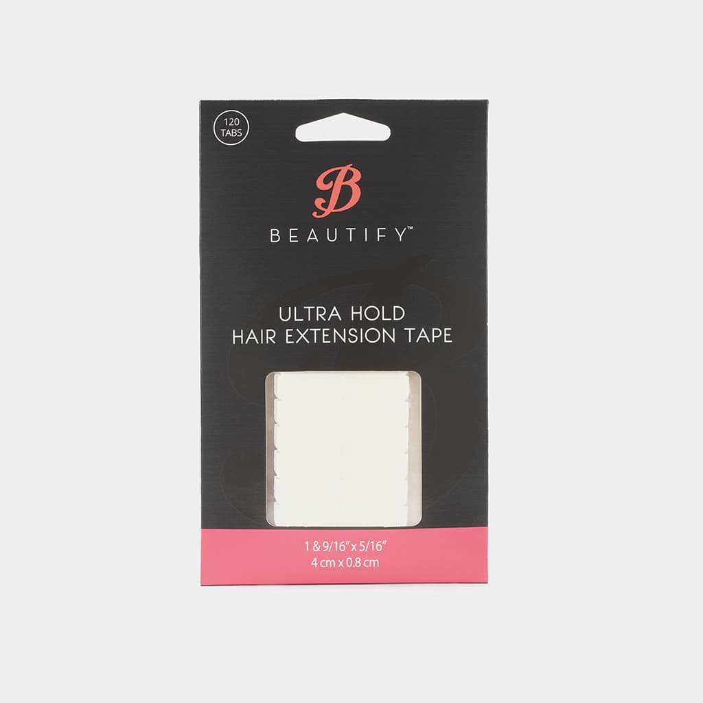 BEAUTIFY-DUO PRO-3/8*6 YARD ULTRA HOLD TACKIEST HAIR EXTENSION TAPE TABS, 120PC/BAG